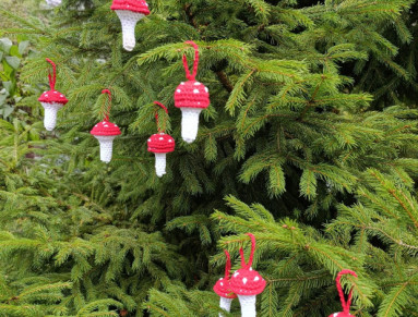 Mochomůrky - vánoční ozdoba