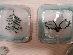 Vánoční cesmína - misky a talířky