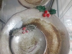 Vánoční cesmína - misky a talířky