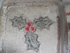 Vánoční cesmína - misky a talířky