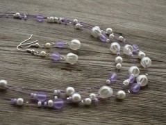 Ve fialové krajce - náhrdelník