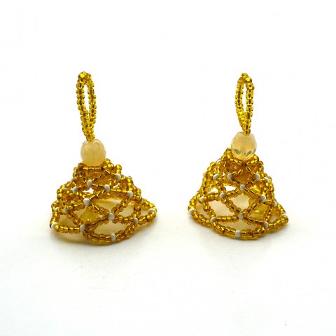 Žlutý zvoneček dárek vánoce vánoční zvoneček zvonek žlutá ozdoba slunce žlutý sluníčko zvon zvonečky korálkové pozornost žluté korálkový sluníčkové sluníčkový 