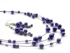 Ve fialové krajce - náhrdelník