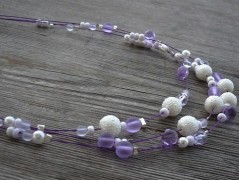 Ve fialové krajce - náhrdelník