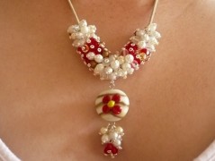 Ve fialové krajce - náhrdelník