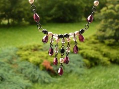 Ve fialové krajce - náhrdelník