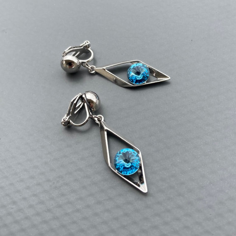 Antial klipsy Aquamar Swarovski kos 