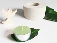 Přírodní čajová svíčka modrá