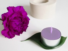 Přírodní čajová svíčka modrá