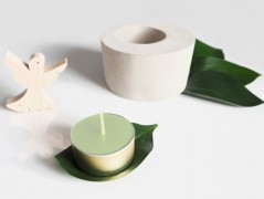 Přírodní čajová svíčka modrá