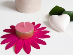 Přírodní čajová svíčka modrá