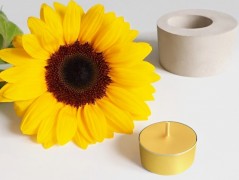 Přírodní čajová svíčka modrá