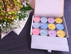 Přírodní čajová svíčka modrá