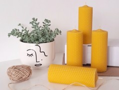 Přírodní čajová svíčka modrá