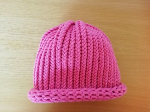 Pletená čepice růžová čepička 
