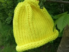 Pletená mega dlouhá čepice pruhy