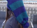 Pletená mega dlouhá čepice/ -