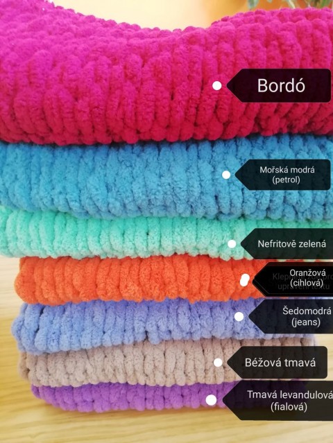 Měkká pletená deka puffy dárek holčička miminko postýlka kočárek teplo chlapeček 