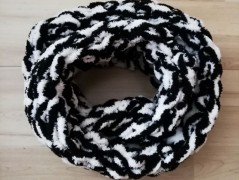 Pletená mega dlouhá čepice pruhy