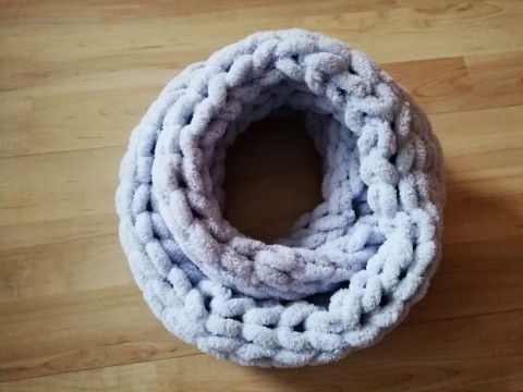 Měkký pletený nákrčník puffy šedomo dárek zima šála zimní měkoučký teplo zachumlání tunel 