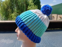 Pletená mega dlouhá čepice pruhy