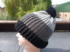 Pletená mega dlouhá čepice pruhy