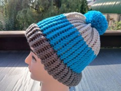 Pletená mega dlouhá čepice pruhy