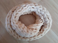 Pletená mega dlouhá čepice pruhy