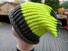 Pletená mega dlouhá čepice pruhy