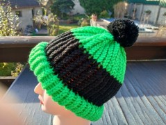 Pletená mega dlouhá čepice pruhy