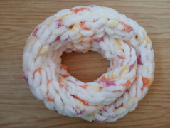 Pletená mega dlouhá čepice pruhy