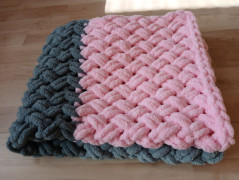 Pletená mega dlouhá čepice pruhy