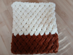 Pletená mega dlouhá čepice pruhy