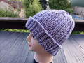 Pletená čepice big sv. fialová lila