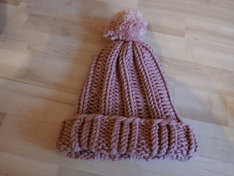 Pletený kulich big (starorůžová) kulich dárek zima žena zimní teplá muž 