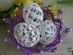 Háčkovaná velká šiška s kraječkou