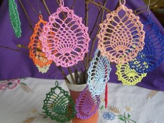 Háčkovaná velká šiška s kraječkou