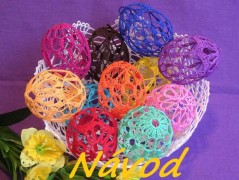 Háčkovaná velká šiška s kraječkou