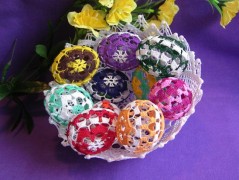 Háčkovaná velká šiška s kraječkou