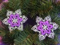 Vánoční ozdoba, fialovo - bílá č.8