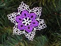 Vánoční ozdoba, fialovo - bílá č.8