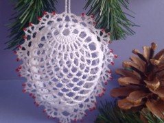 Háčkovaná velká šiška s kraječkou