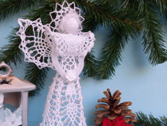 Háčkovaná velká šiška s kraječkou