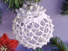 Háčkovaná velká šiška s kraječkou