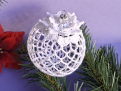 Háčkovaná velká šiška s kraječkou