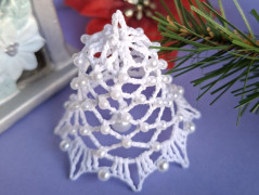 Háčkovaná velká šiška s kraječkou