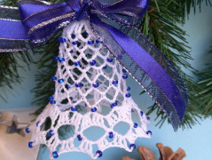 Háčkovaná velká šiška s kraječkou