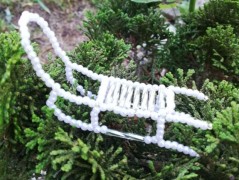 vajičko - závěs z korálků