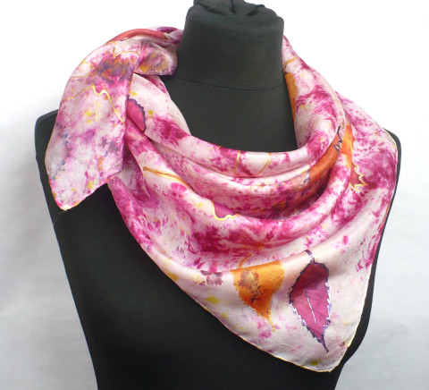 Hedvábný šátek Vivo. šátek malba na hedvábí hedvábný šátek dárek pro ženu 