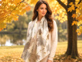 Krepdešínová šála Ekoprint 44.